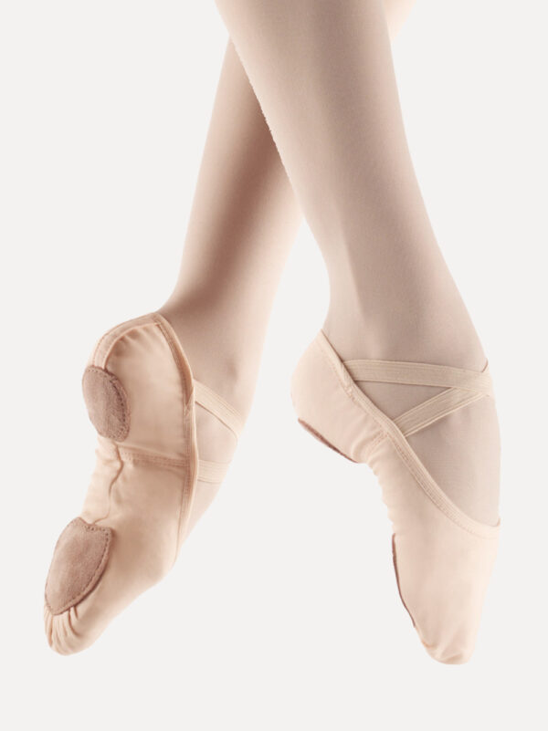 Balletschoen roze | Vegan Canvas | Splitzool | Veganova 10 stuks